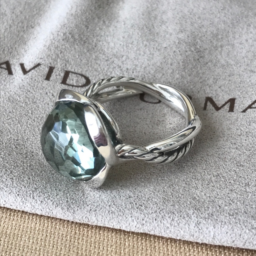 SOLD!!!.David Yurman Prasiolite Continuance Ring - Picture 3 of 7